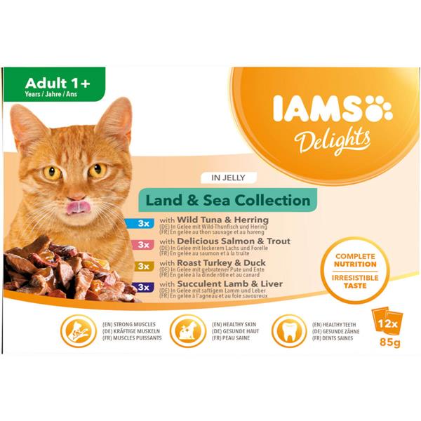 Iams Adult Land & Sea Collection i Gele | Kat 12x85g